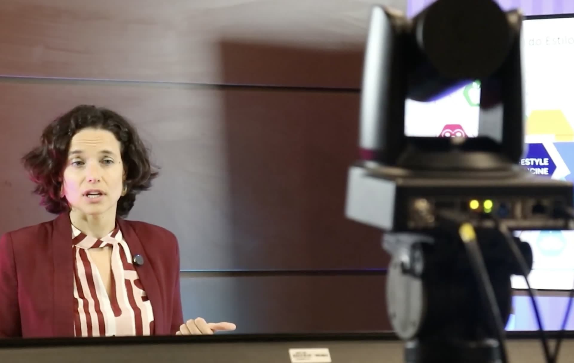 Bastidores da gravação de conteúdo do congresso